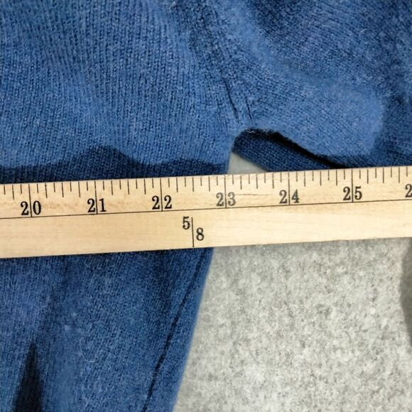 The Scotch House Sweater Mens Sz 46 100% Lambswool Blue V-Neck Pullover Scotland - Picture 7 of 11